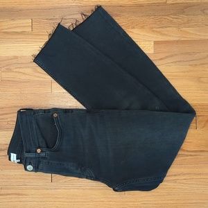 RE/DONE Washed Black Originals Cropped High Rise Skinny Jean size 27